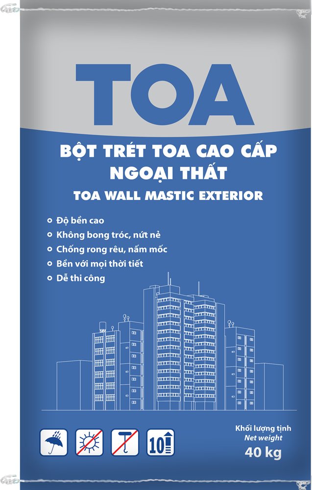 Bột trét TOA Wall Mastic Ext 40KG