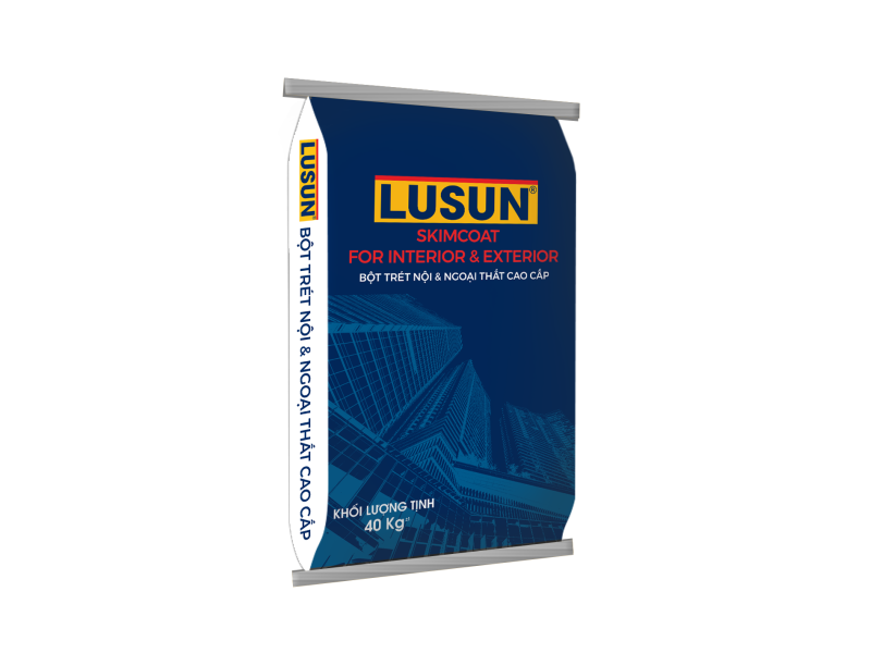 LUSUN SKIMCOAT EXTERIOR Bột trét Ngoại thất và Nội thất Cao Cấp 40KG