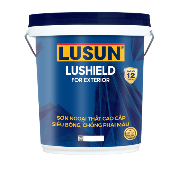 LUSUN LUSHIELD FOR EXTERIOR Sơn Ngoại Thất Cao Cấp Siêu Bóng, Chống Phai Màu 15L