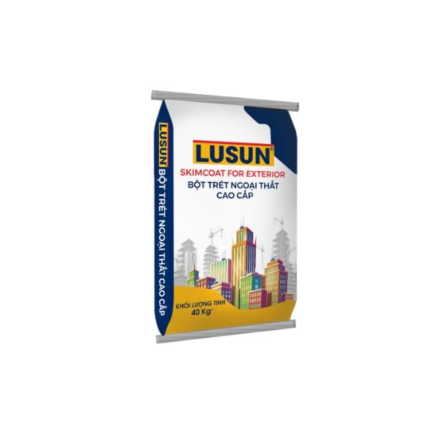 LUSUN SKIMCOAT EXTERIOR  Bột trét Ngoại thất Cao Cấp 40KG